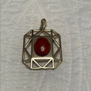 WHBM Jasper Stone Cutout Pendant